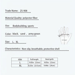 Full Finger Anti-Slip Tactical Gloves Touch Screen Adjustable Fitness Gloves