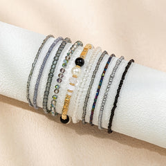 Bohemian Bead Bracelets for Women, Stackable Stretch Friendship Jewelry