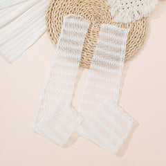 Wavy Long Lace Gloves for Women Party Prom Solid Thin Gloves