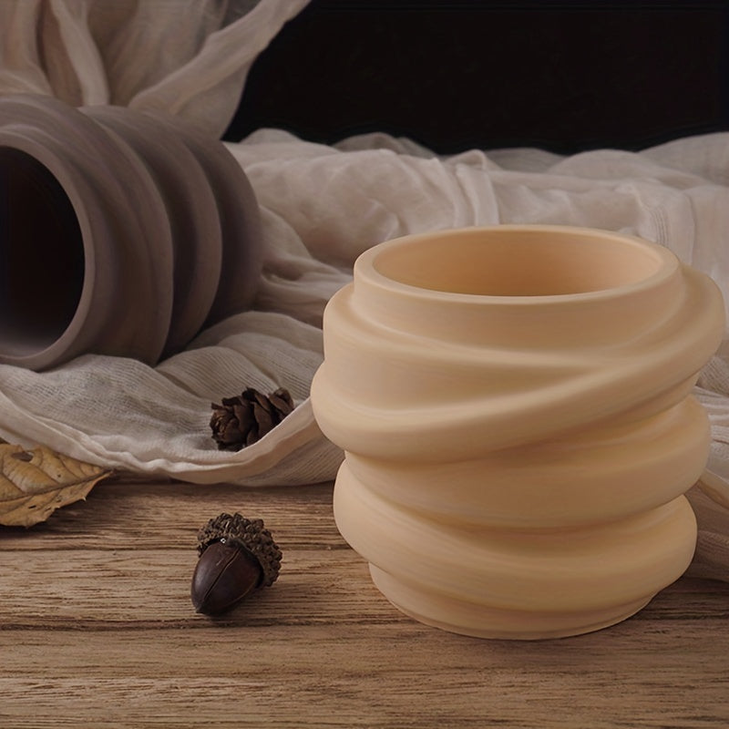 DIY Gypsum Candle Holder Silicone Mold for Wax Making