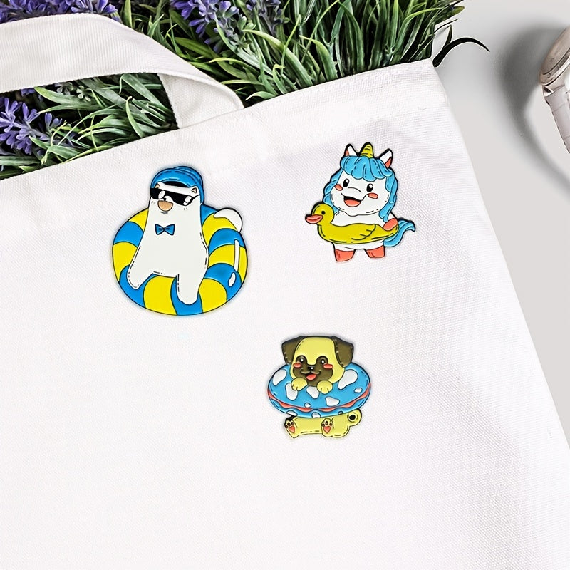 Cartoon Animal Brooches for Kids