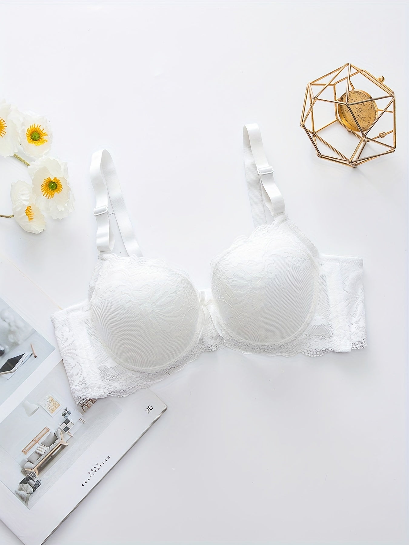 Scallop Trim Lace Wirefree Bra