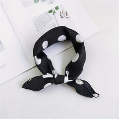 Polka Dot Print Scarf Square Neck Wrap Bandana Head Accessory