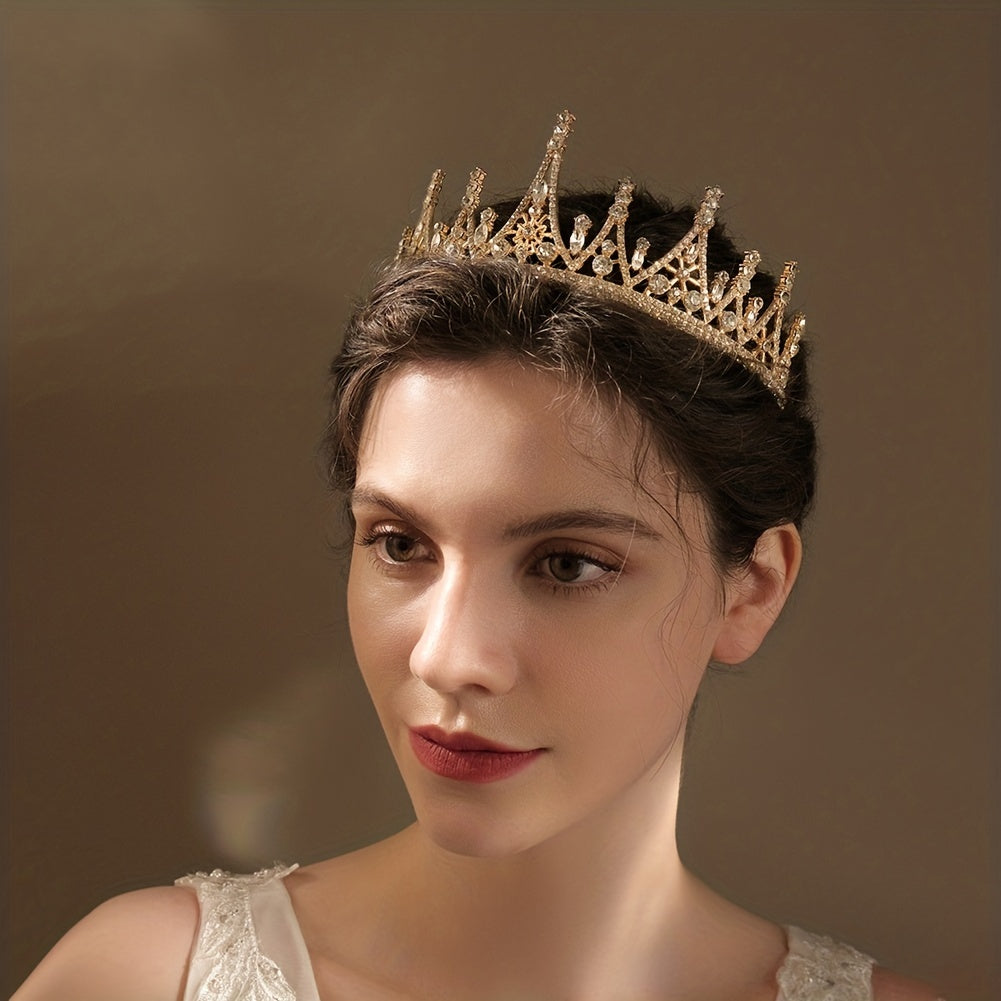 Bridal Rhinestone Headband Princess Style Tiara