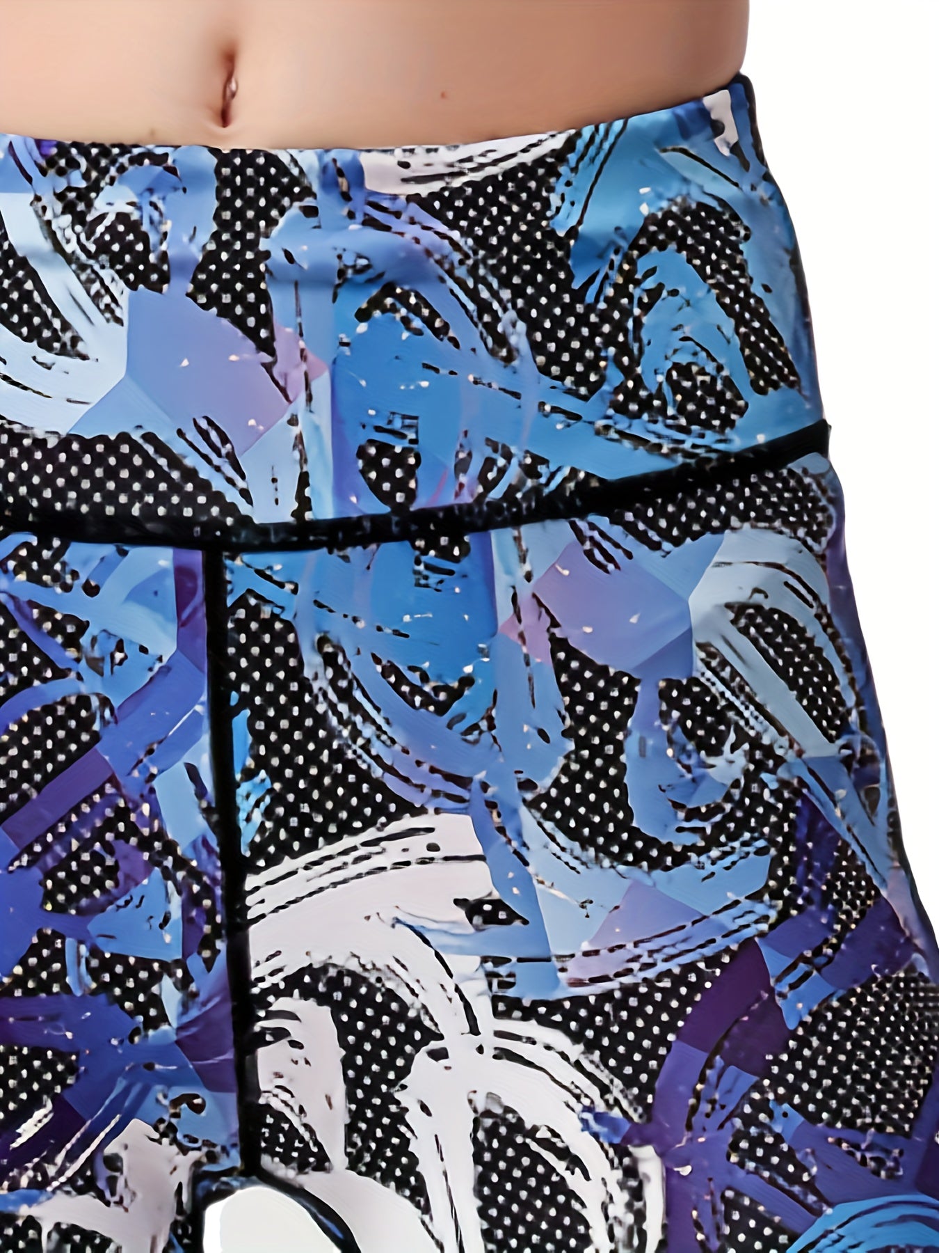 Graffiti Print High Waist Yoga Pants