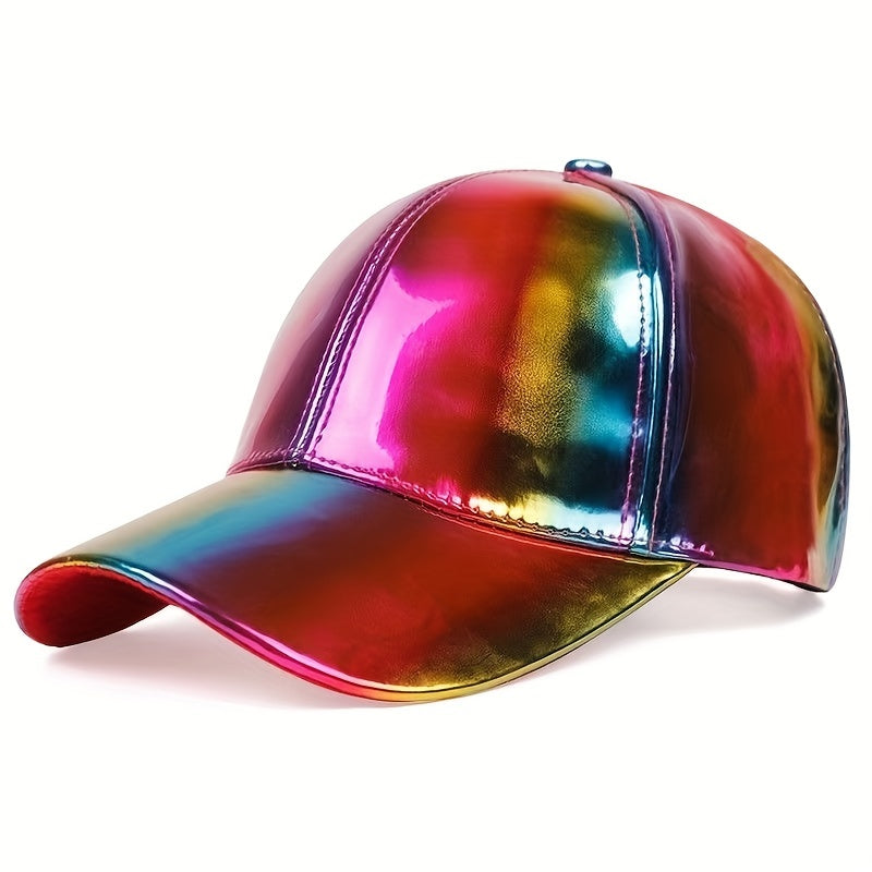 Colorful PU Hip Hop Men's Baseball Cap