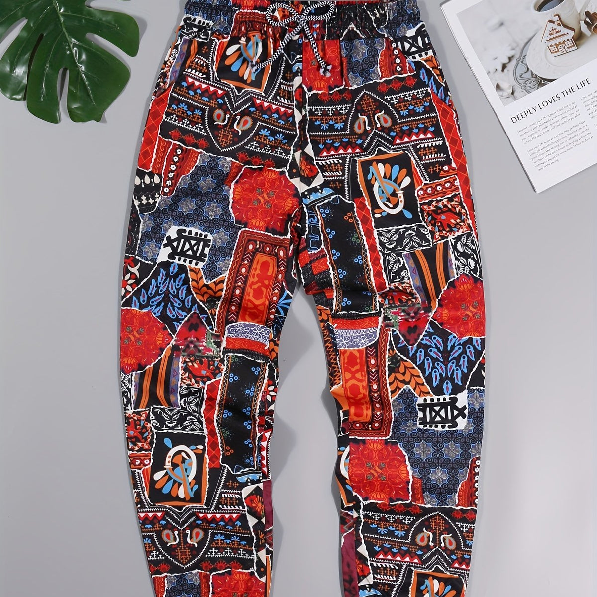 Boys Casual Ethnic Pattern Pants Spring Autumn Kids