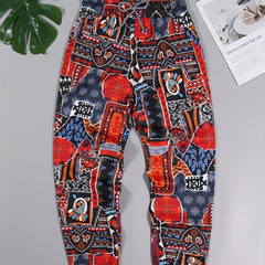 Boys Casual Ethnic Pattern Pants Spring Autumn Kids