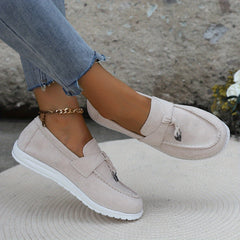 Metal Decor Slip On Loafers Shoes Lightweight Comfortable Casual Sneakers