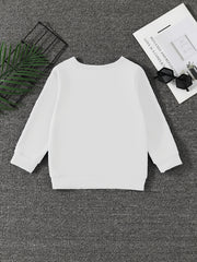 Excavator Print Boys Casual Pullover Sweatshirt Long Sleeve Crew Neck Tops