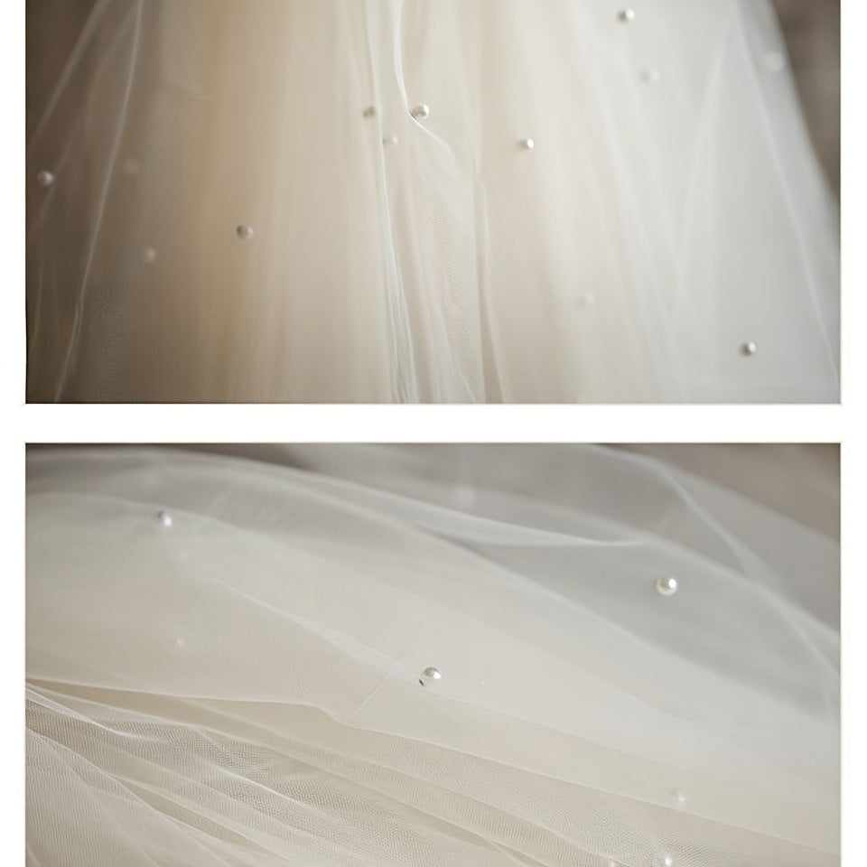 Double Layer Puffy Tulle Bridal Wedding Veil