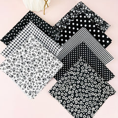 8pcs 9.8x9.8 Quilting Fabric Cotton DIY Doll Clothes Craft Sewing