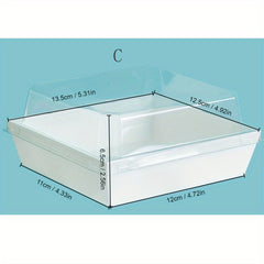 50pcs Clear Lid Cake Box Ideal for Cakes Chocolates Cookies - Great for Parties