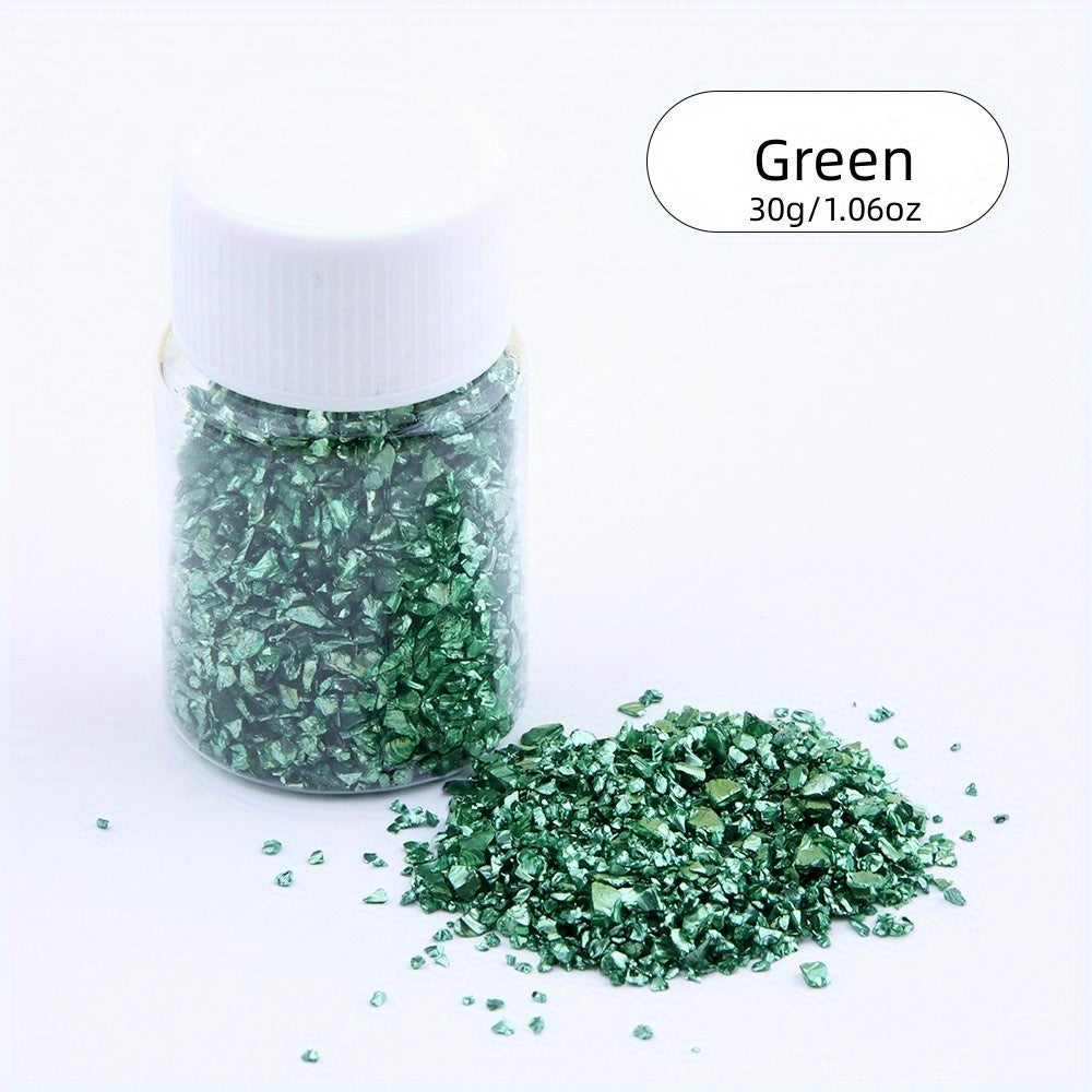 30g Crushed Glass Craft Glitter For Resin Nail Art DIY Jewelry