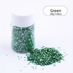 30g Crushed Glass Craft Glitter For Resin Nail Art DIY Jewelry