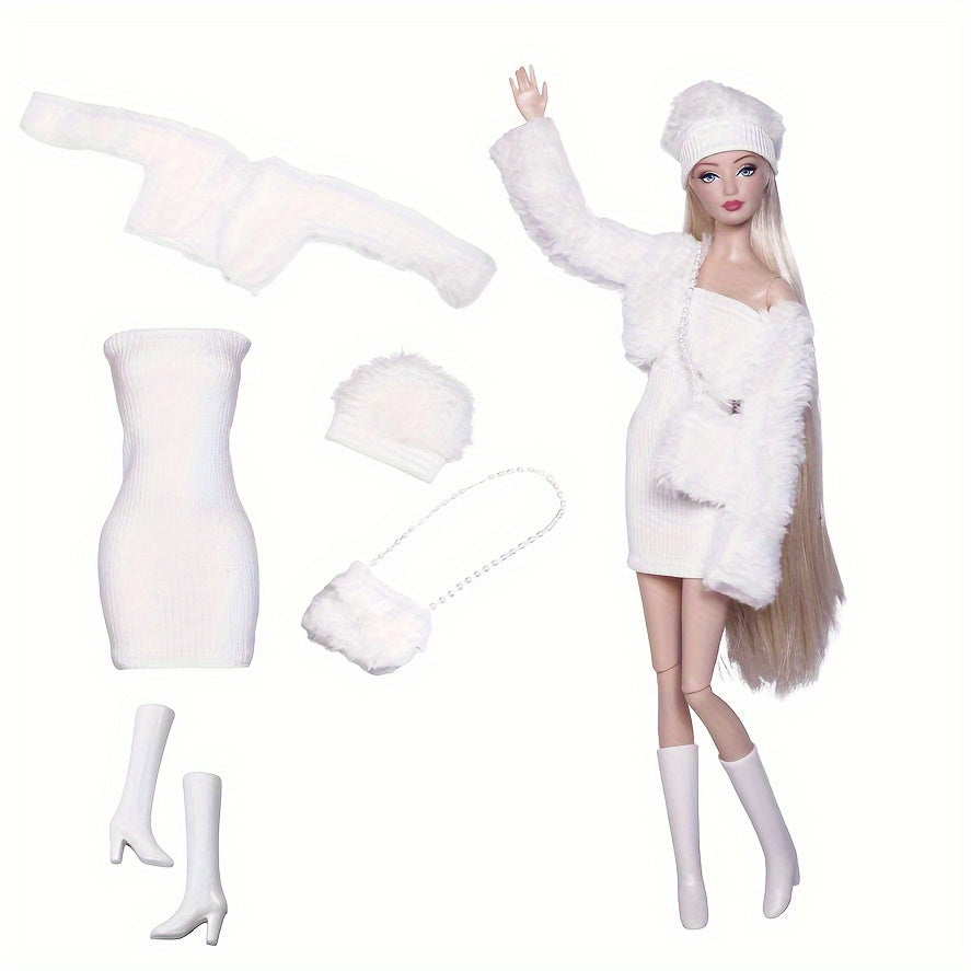 Doll Clothes Set with Party Skirt and Accessories