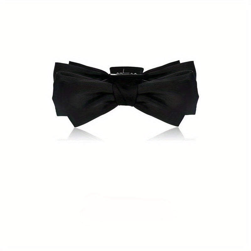 Sweet Bow Hair Claw Double Bowknot Hair Claw Nonslip Ponytail Holder