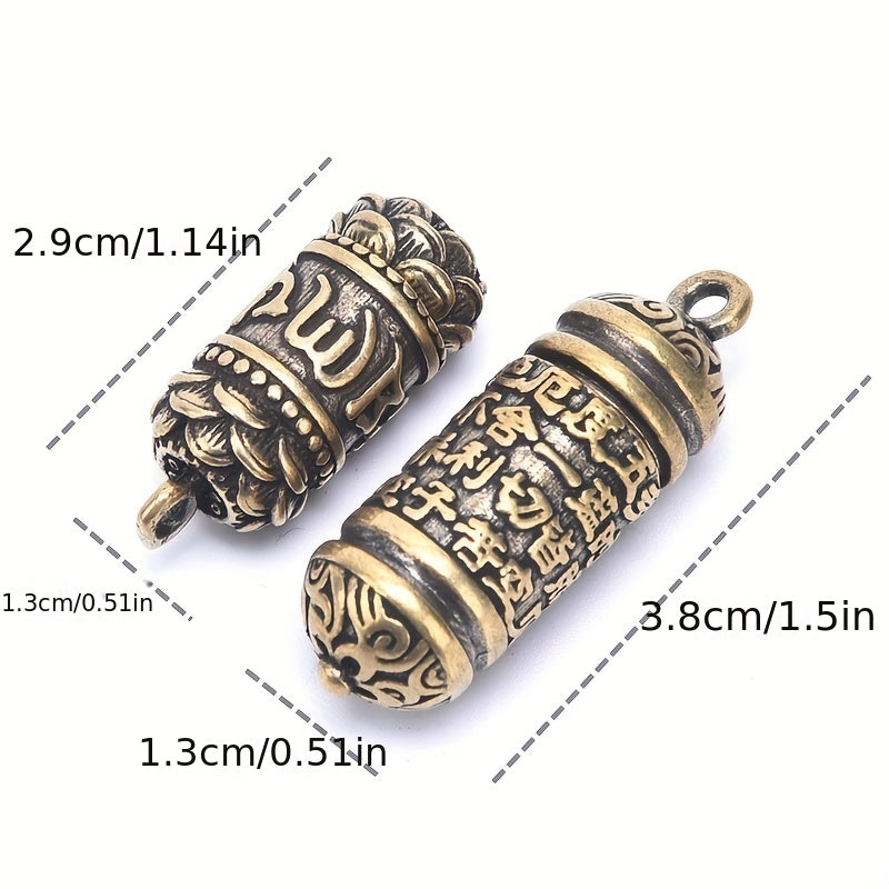 Hollow Brass Vintage Pendant for Jewelry and Accessories