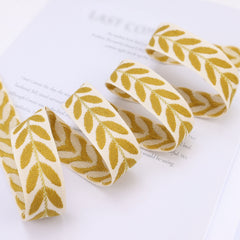 2 Yards Embroidery Ribbon Leaf Trim Sewing DIY Crafts Gift Packaging