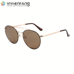 Retro Rimless Aviator Sunglasses Polarized UV Protection