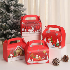 5pcs Christmas Cake Boxes Small Gift Packaging Box