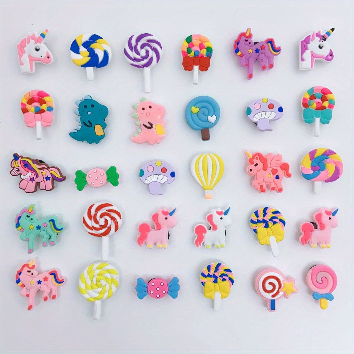 30pcs Unicorn Shoe Charms for Clogs Sandals DIY Decoration