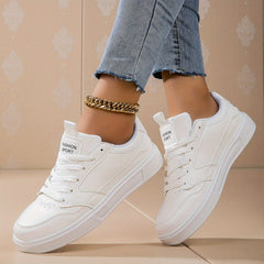 Flat Sports Sneakers Slip Resistant Skateboarding And Walking Shoes