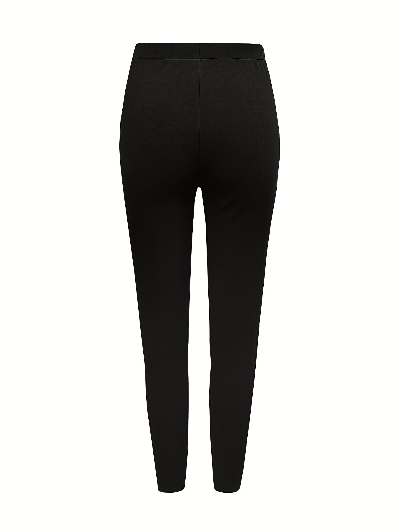  Casual Pants Women's Plus Solid Elastic High Rise Skinny Pants