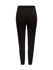  Casual Pants Women's Plus Solid Elastic High Rise Skinny Pants