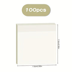100 Transparent Sticky Notes Waterproof Stickers for Students School Office