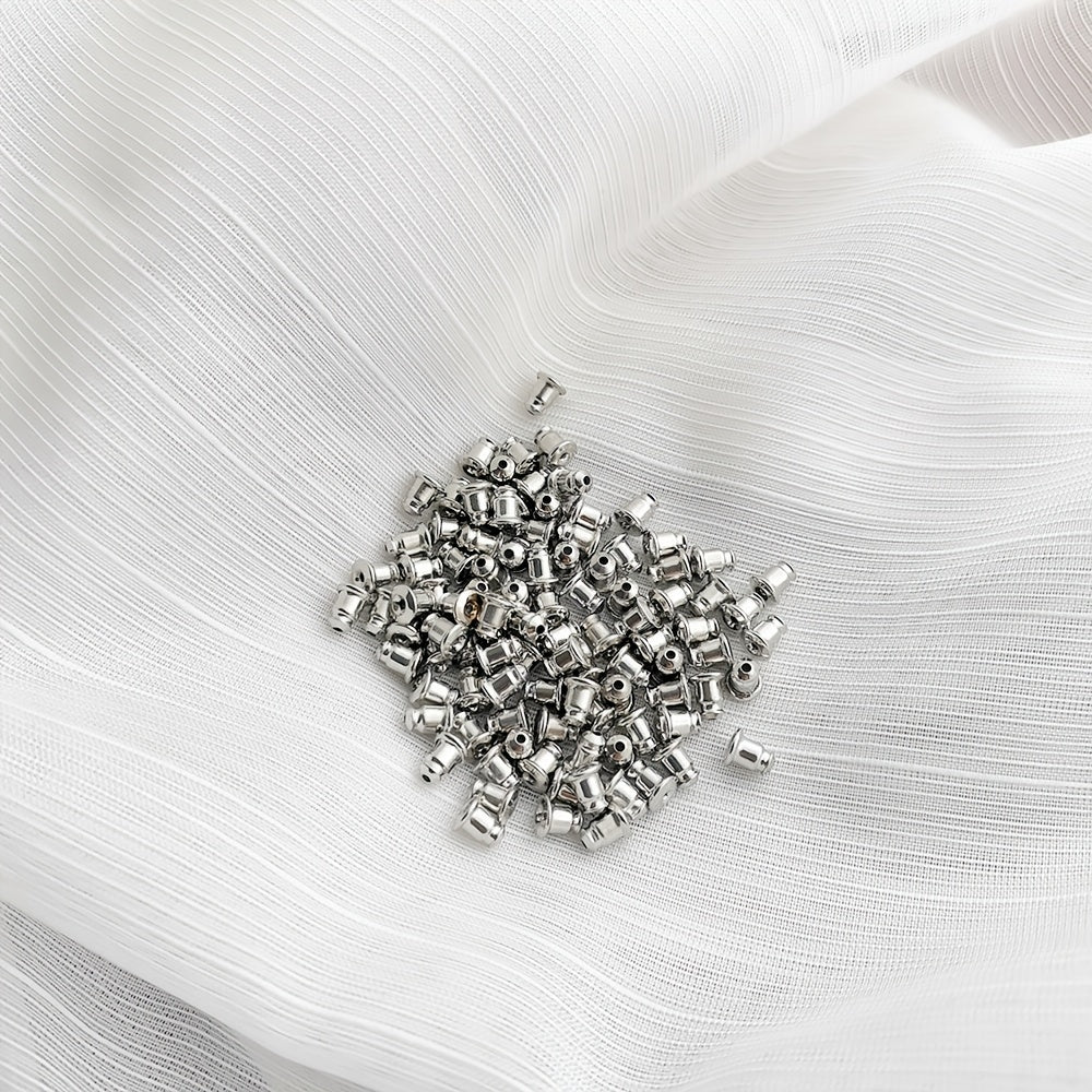 50pcs Casual Earring Back Plugs Round Ear Studs Jewelry Accessories DIY