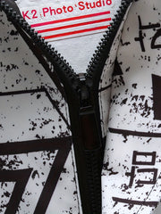 Geometric Pattern Hooded Windbreaker Jacket Men's Zip Up Jacket