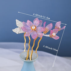 Faux Pearl Flower Hair Pin Chinese Style Hair Accessories