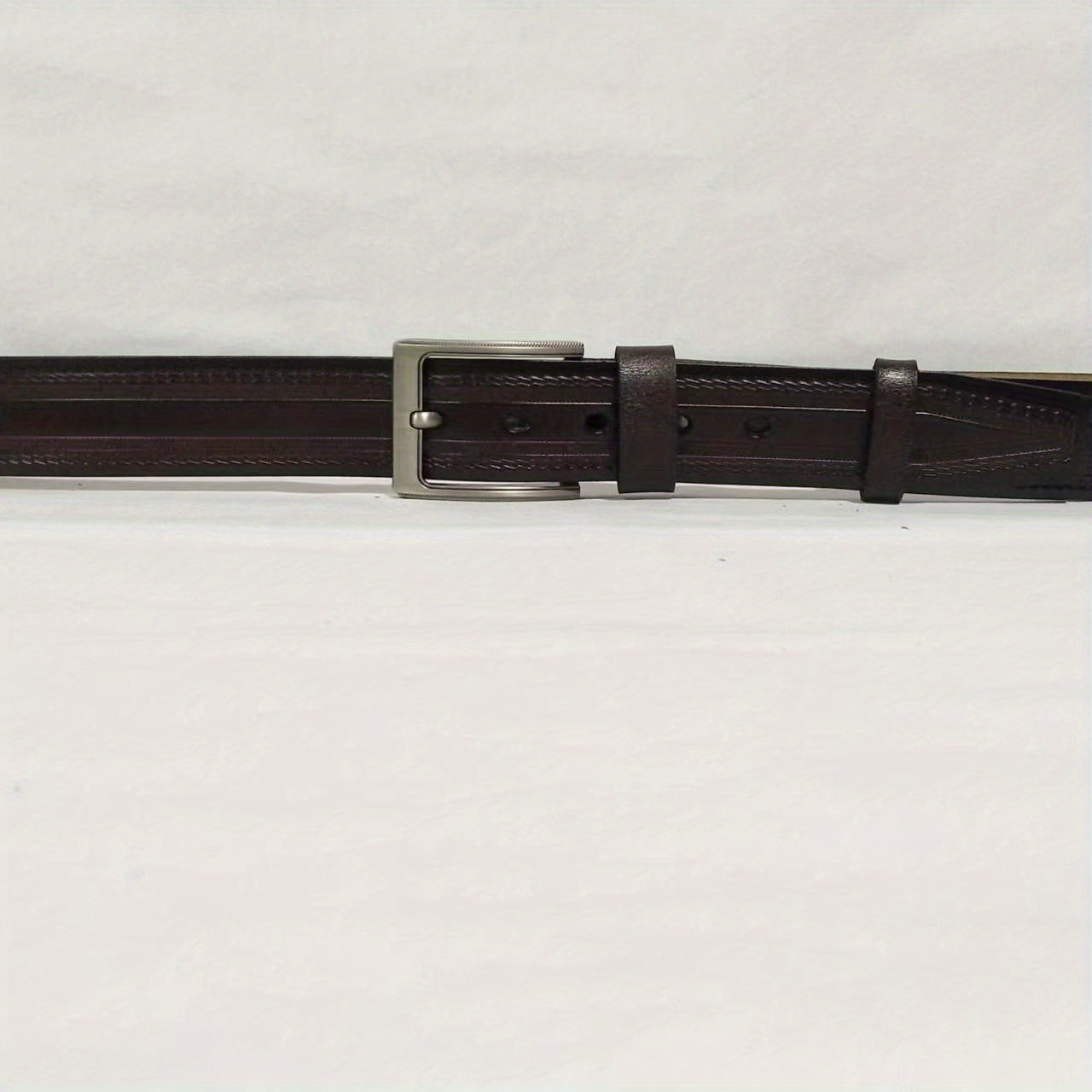 Men's Leather Belt Pin Buckle Casual Belt Durable Pants Belt
