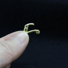 2pcs Mini Faucet Set Dollhouse Accessory Alloy Material Kitchen Bathroom Scene