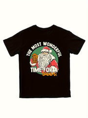 Beer Time Pattern Print Men's Short Sleeve T-shirt