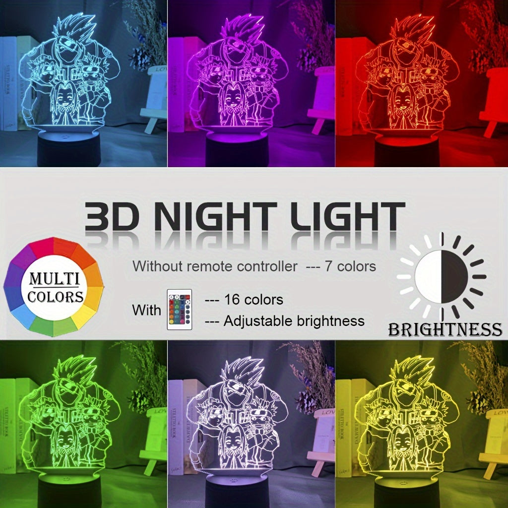 Anime 3D Night Light Table Lamp Manga LED Lamp Gift