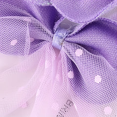 4pcs Mesh Purple Bow Patches Girls Clothing Accessories DIY Hand Sewing