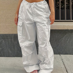Y2K Oversized Cargo Straight Casual Pants Women's Clothing