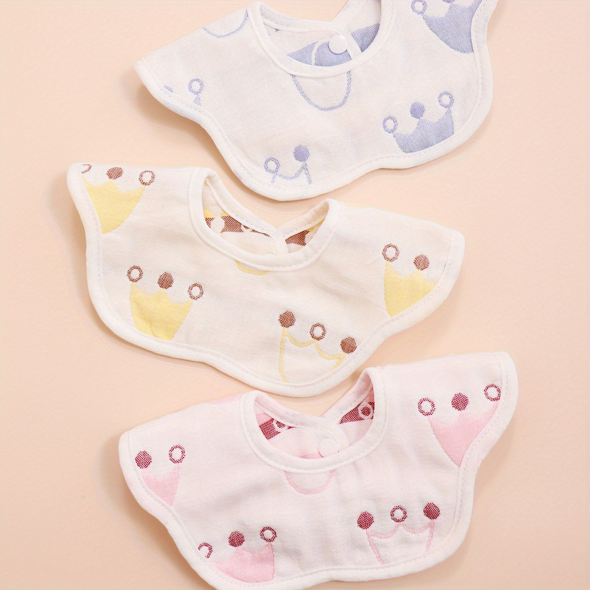 Newborn Baby Bib Pure Fabric Petal Printed Pattern