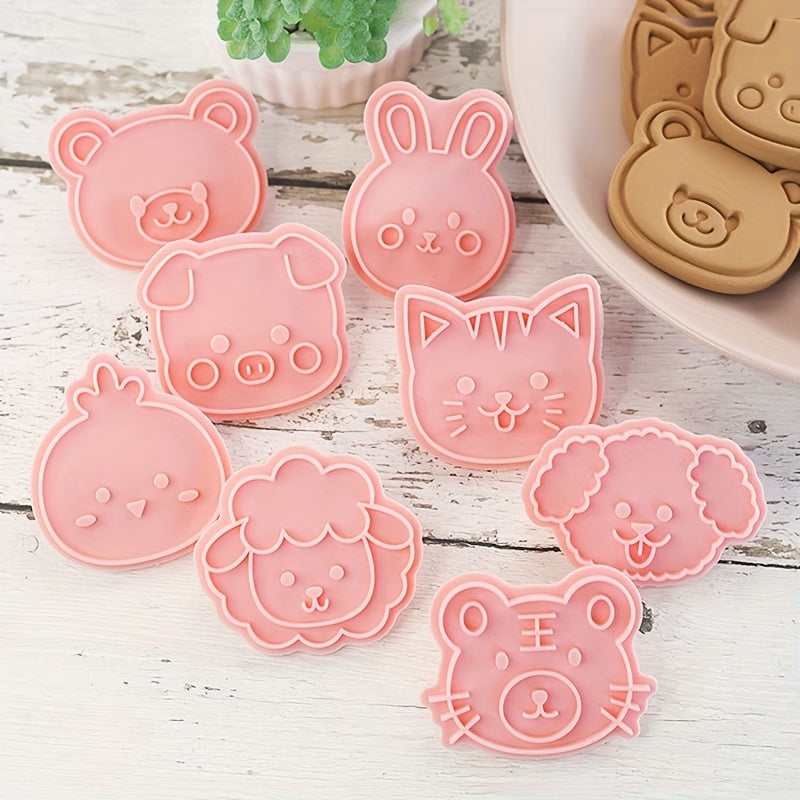 8pcs Mini Dog Mold Cookie Cutters Pastry Baking Accessories