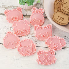8pcs Mini Dog Mold Cookie Cutters Pastry Baking Accessories