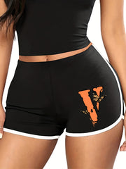  Women's Casual High Rise Skinny Shorts