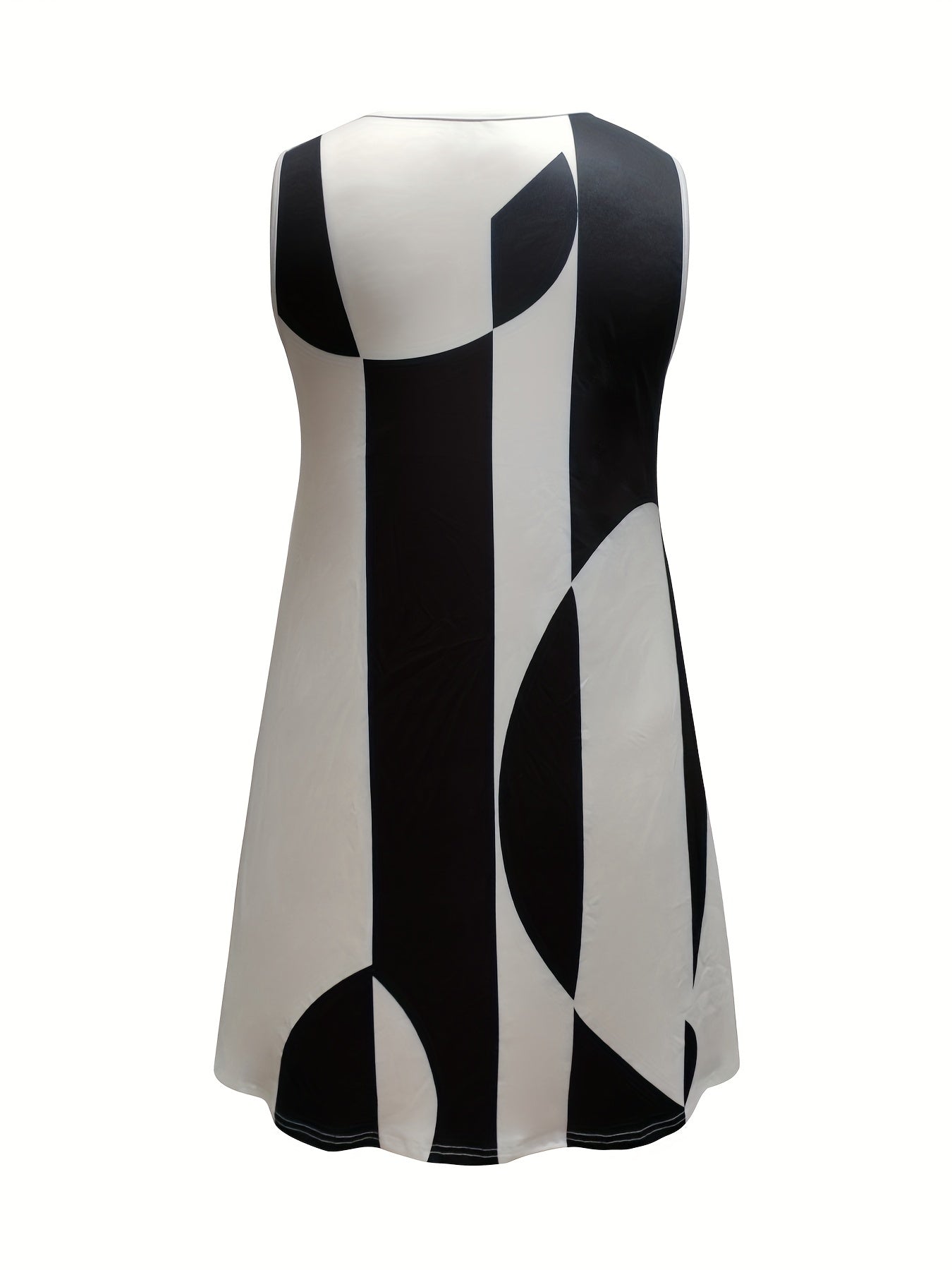  Anchor Print V Neck Tank Dress