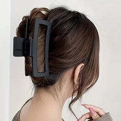 2pcs Oversized Rectangular Frame Hair Claw