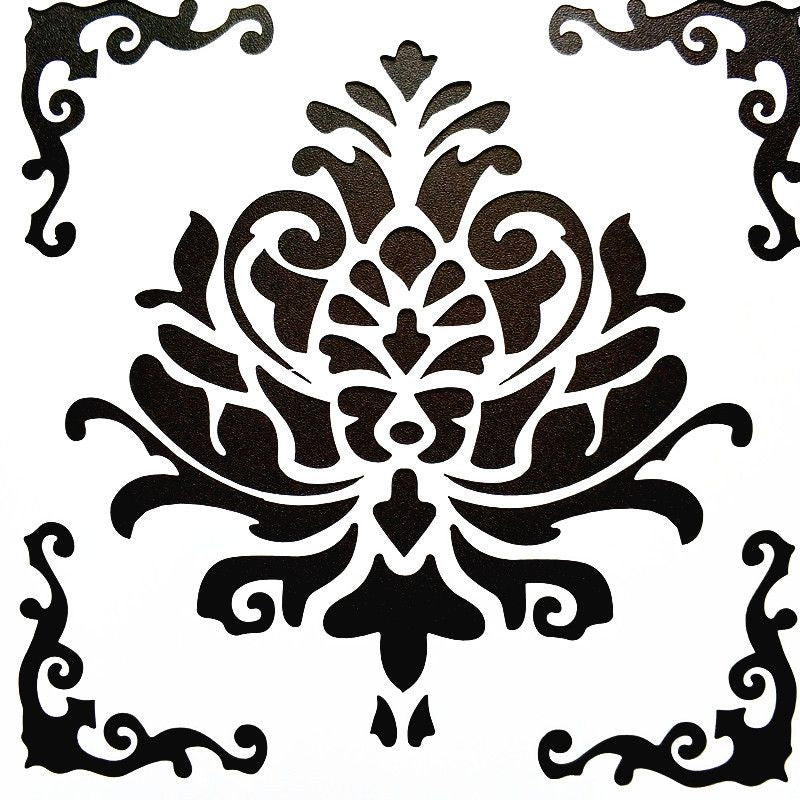 Vintage Pattern Stencils Set for DIY Painting on Tile Floor Furniture