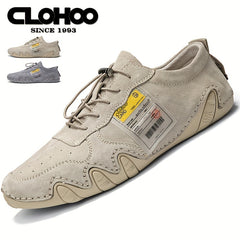 CLOHOO Men's Stitch Casual Shoes Lightweight Breathable Sneakers