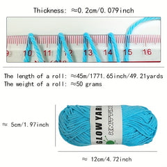 Glow In The Dark Yarn 10 Rolls Pack Soft Yarn for Crocheting & Knitt