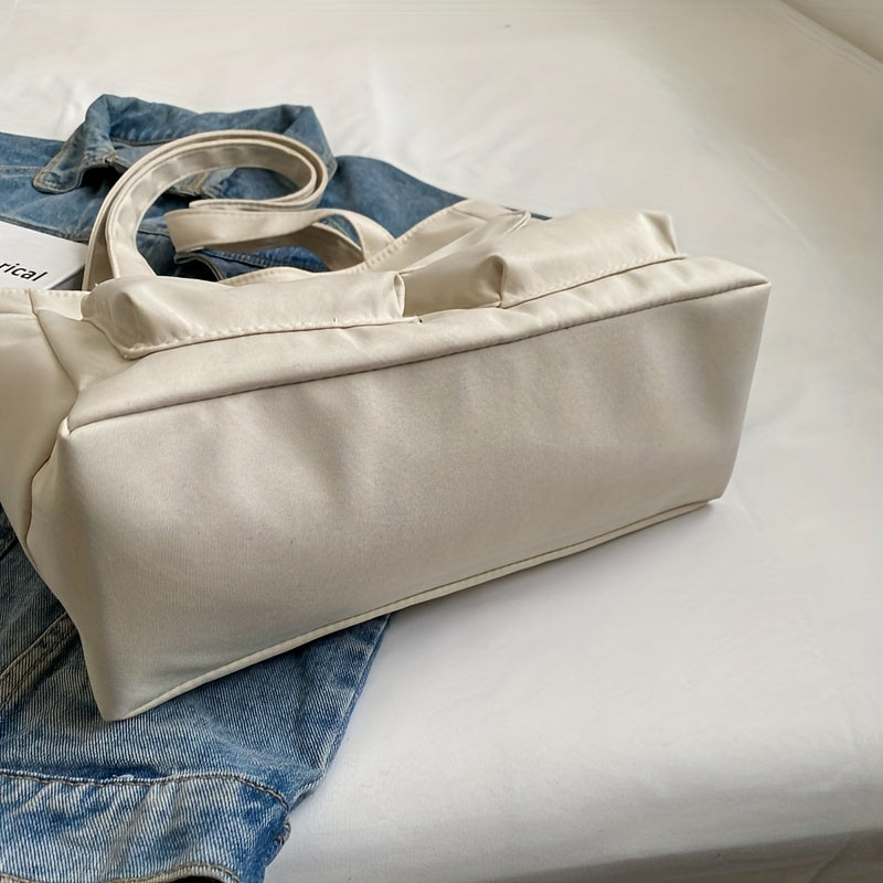 Casual Pocket Tote Bag Shoulder Handbag for Work School Travel