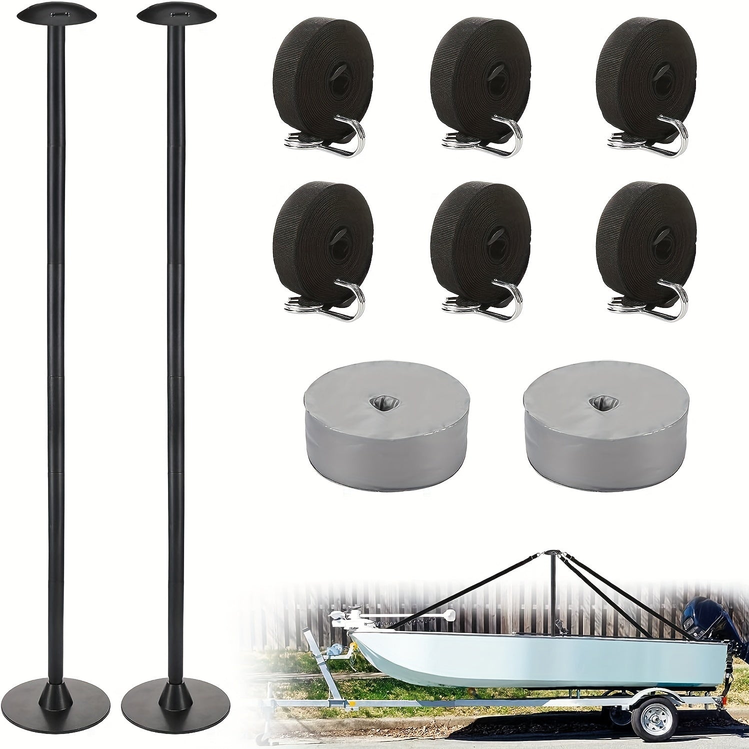 Adjustable Boat Cover Support Poles